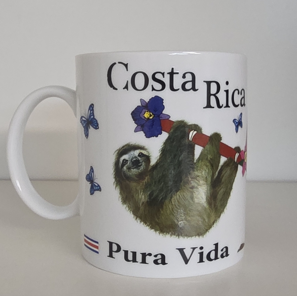 Costa Rica "Pure Vida" Sloth Mug